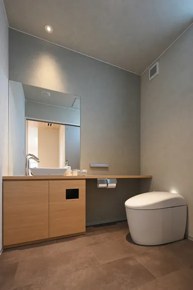 空間を広く設けた洗面室