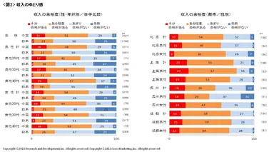 図2 収入のゆとり感