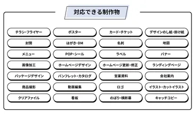 対応できる制作物