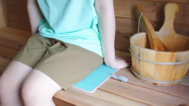 サウナマット使用イメージ