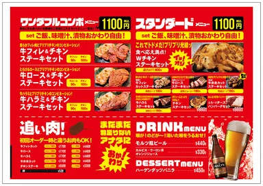 ワンダーステーキグランドメニュー