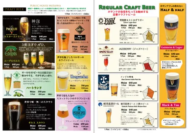 定番生ビールメニュー