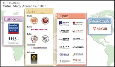 バーチャル世界留学フェア　会場画面