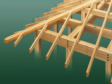 オリジナルビスを使った高強度屋根『パイルドルーフ』