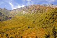 大観峰～黒部平10月中旬：立山ロープウェイで紅葉の絶景飛行
