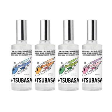 ＜天然素材100％のスニーカー抗菌パフューム＞　MADE IN FRANCE　左から・マリン・シトラスジンジャー・ウッディシトラス・ピオニー　各￥3,960