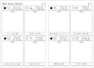 新月満月願い事カレンダー
