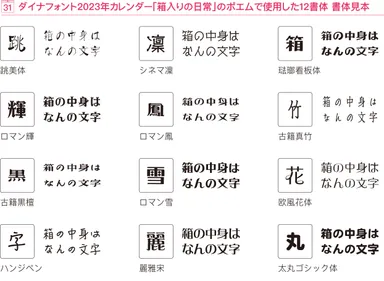 ダイナフォント12書体