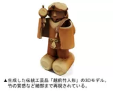 生成した伝統工芸品「越前竹人形」の3Dモデル