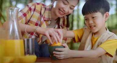 キャンプで生搾り