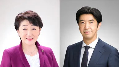 (左)仙台市長 郡 和子氏 (右)ブックオフ代表取締役社長 堀内 康隆