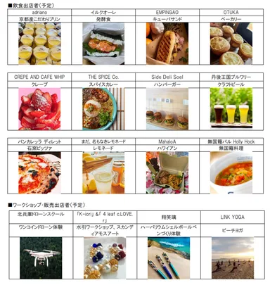 京丹後飲食出展者(予定)