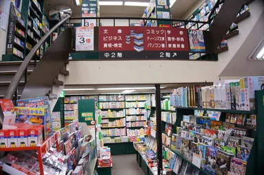 所狭しと様々なジャンルの本が並ぶ店内