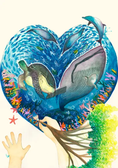 第14回「鉄鋼スラグ製品と海と森」アートコンテスト子供の部最優秀賞作品