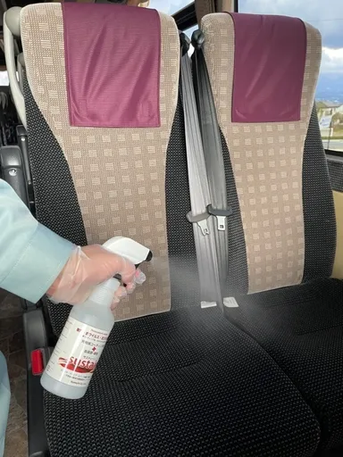 バスの車内も1本で除菌OK