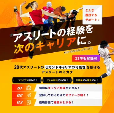 アスリートのミカタ／サービス紹介
