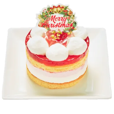 コミフベリーと豆乳クリームのXmasショートケーキ