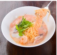 スープパスタ1番人気の明太子1,380円(税込1,518円)