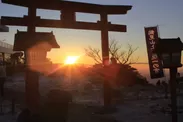 鶴見岳山上から見た初日の出