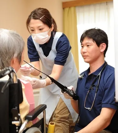 嚥下内視鏡(VE)検査風景