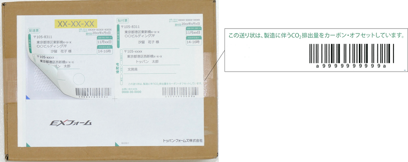 CO2削減に貢献できるラベル送り状
カーボン・オフセット付きEXフォームを発売開始