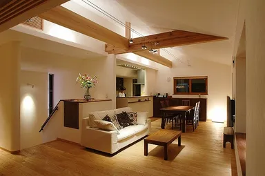 イメージ写真(勾配天井の2階リビング)