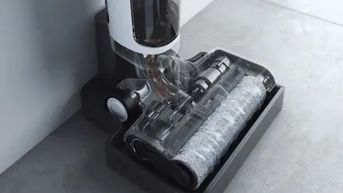 モップ自動クリーニングで洗浄不要