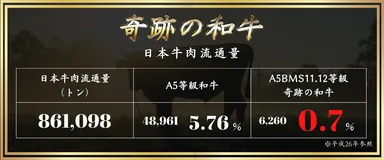 奇跡の和牛　流通量