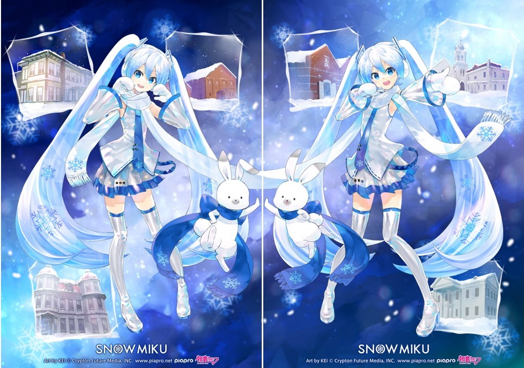 ②非売品　初音ミク・雪ミクポスター　函館ver非売品