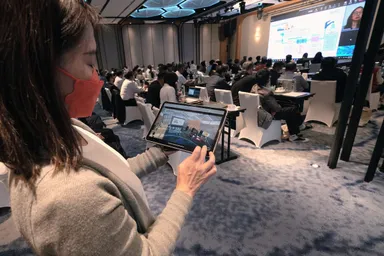 AECOMの10周年イベント、リアルイベント現場と同時に、バーチャル展示会も体験できます。