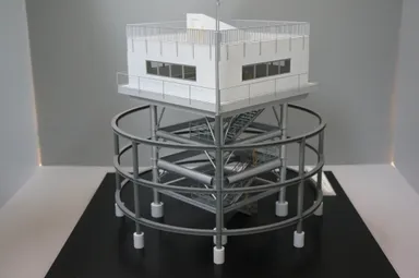 津波避難タワーの模型