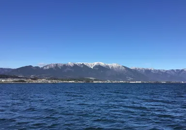 びわ湖の美しい冬景色