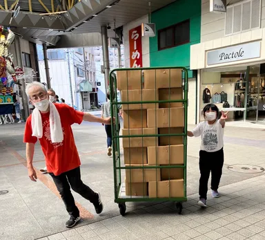 完成した応援食品の整理
