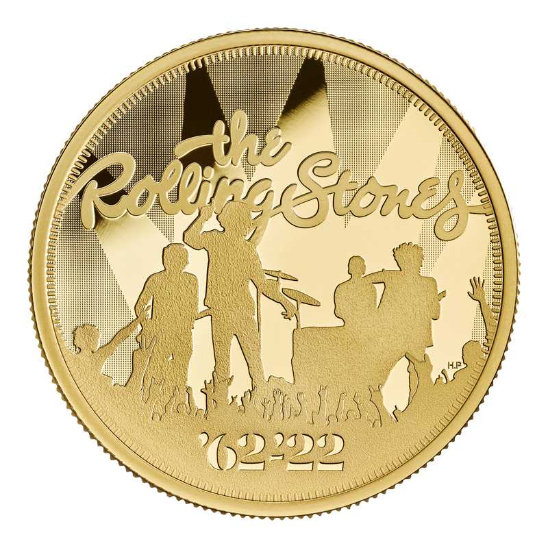 イギリス 2022年 ローリング・ストーンズ 5ポンド 2オンス プルーフ銀貨