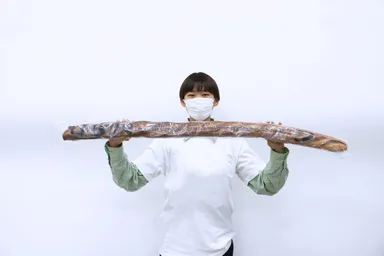 サンプルの「ひらパーン」と創作者の大西さん