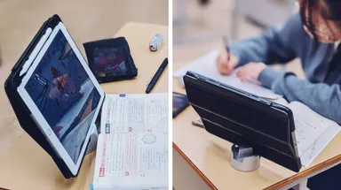 学校の教室や自宅の学習机で