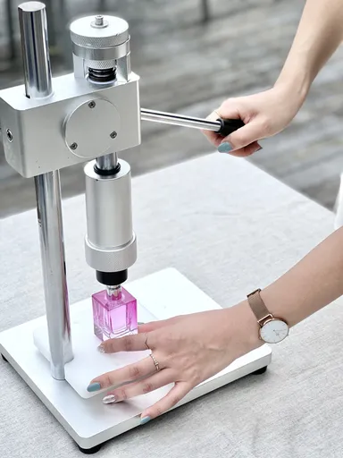 カスタマイズフレグランスを完成させる様子