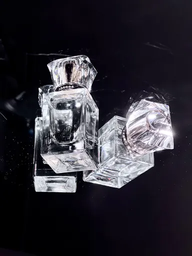 クリスタルガラスの輝きの様子