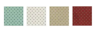 左からUS4147 Opalene/2008ブルー、US5969 Fog/SKGライトグレー、US3916 Doeskin/YR64マスタード、US1155 Burgundy/994モカグレー