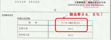 活性酸素除去率
