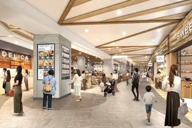 フードコート（通路側からのイメージ）