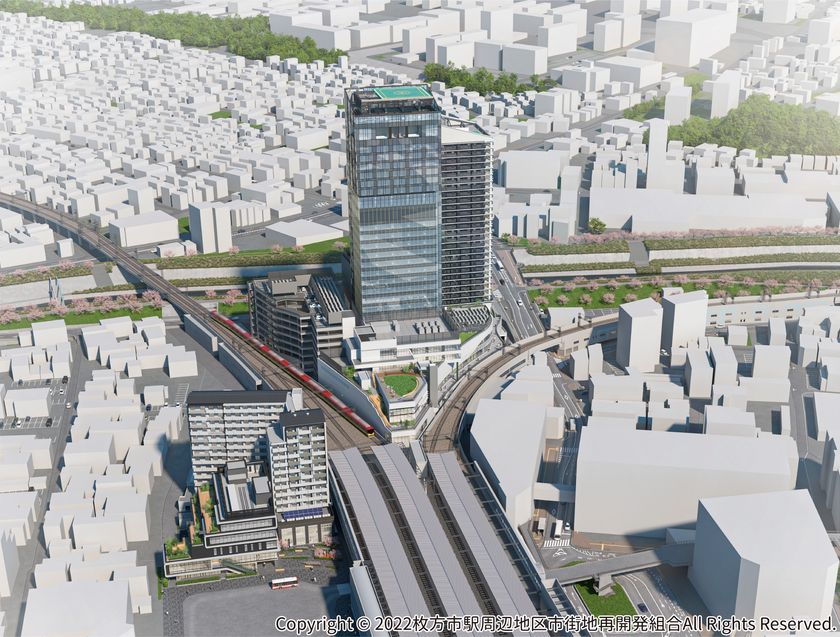 ～えきから始まるまちづくり～
枚方市駅と一体の商業施設・オフィス・ホテル・賃貸タワーレジデンス
2024年夏頃開業