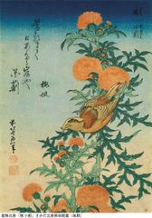 葛飾北斎「鵙 小薊」すみだ北斎美術館(後期)