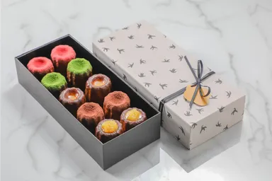 いちご・オレンジ・抹茶・チョコレート・プレーンの5種類の味が楽しめる