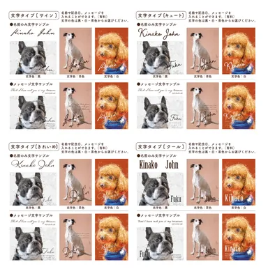 選べるフォントは4種類(2022年12月26現在)