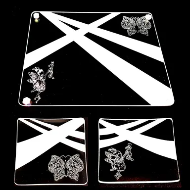 切り絵ガラス・皿