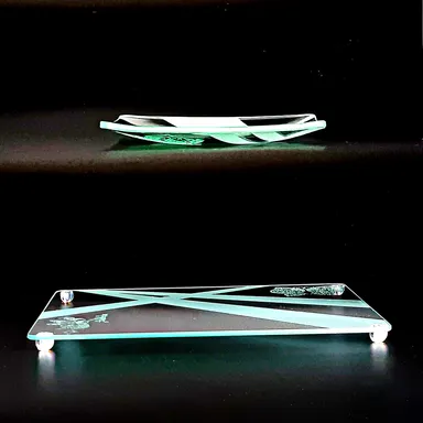 切り絵ガラス・皿(2)