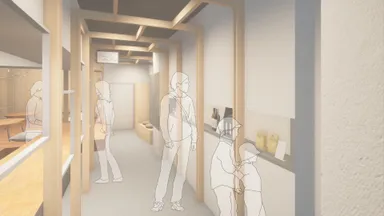 揚げ物の待ち時間をセレクトショップを物色するというプロジェクトの初期構想