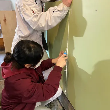 施工写真-04・厨房部分の施工の様子