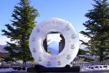 雄大な富士山が見えます